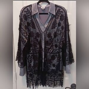 Double D Ranch Black Lace Cardigan